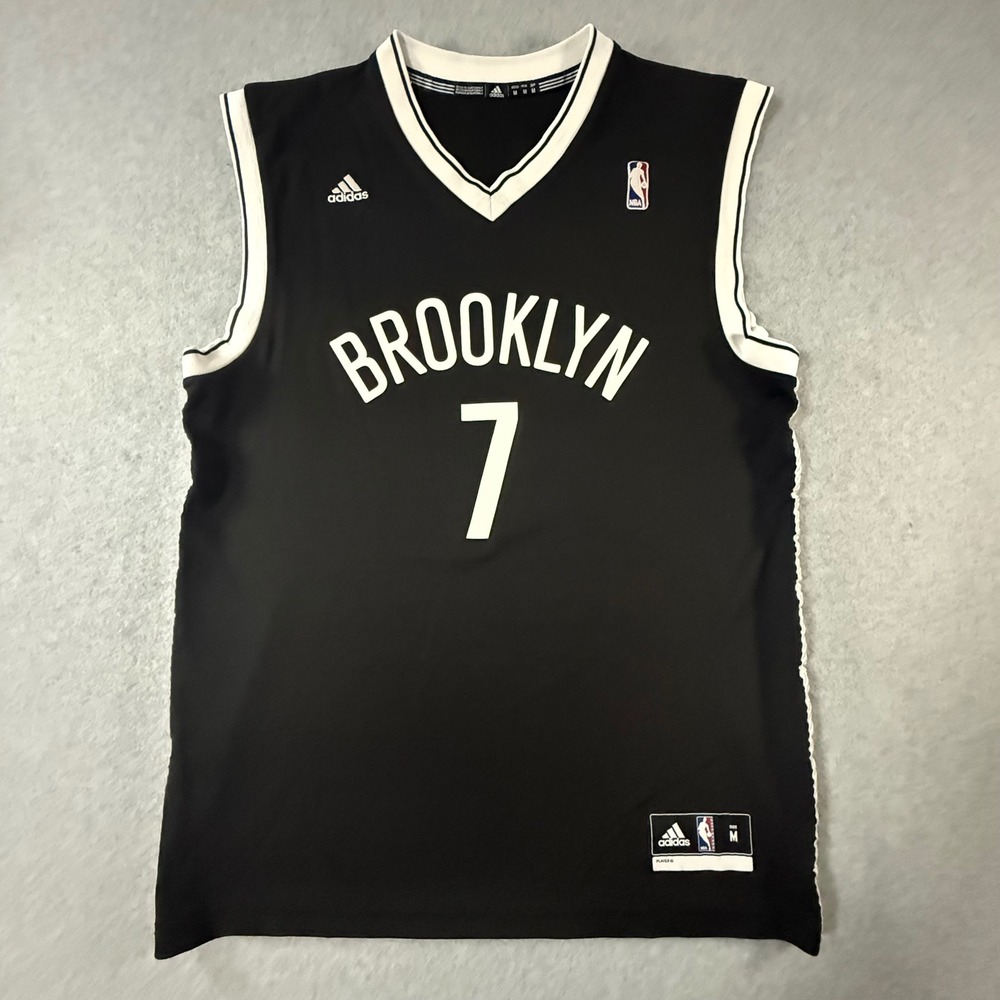 Adidas Brooklyn Nets Jeremy Lin 7 NBA Jersey Mens Medium Black White Basketball